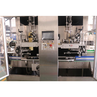 Full Automatic Shrink Sleeve Labeling Machine Double Head For Body With Steam Shrink