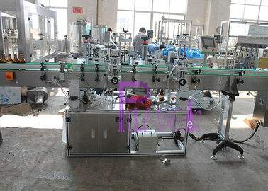 Stainless Steel Bottle Adhesive Labeling Machine PLC Controlled System