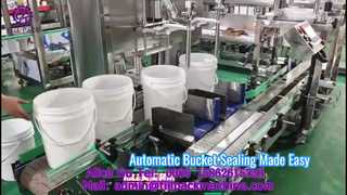 2178 J40 Automatic Lid Closing and Capping Machine for Large Buckets
