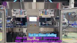 2172 M10 Double-Head 350 Dual-Material Can Automatic Sleeve Labelling Machine