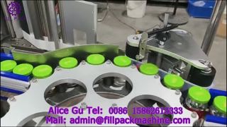 2129 M4 Automatic Rotary Labeling Machine for Triple-Screw Cap Glass Bottles with Self-Adhesive Labe