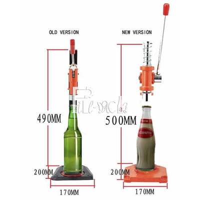 Semi Auto Carbonated Drink Filling Capping Machine Manual Hand Press Beer Glass Bottle