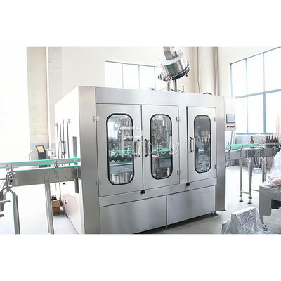 3 In 1 Carbonated Drink Filling Capping Machine Monobloc Glass Bottle With Aluminum Cap