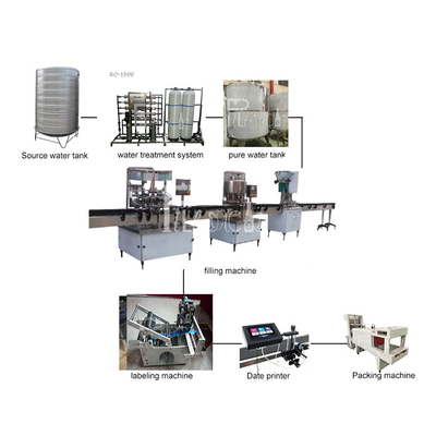 2L Mineral Water Filling Machine For PET Bottle Rinsing Filling Capping Machine Plant