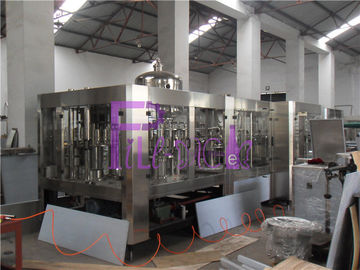 Stainless Steel Juice Hot Filling Machine , Silver Gray Monoblock Filling Machine