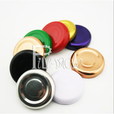 38mm 43mm Juice Glass Bottle Caps Lid 48mm 53mm 58mm Tinplate Metal Screw Cap