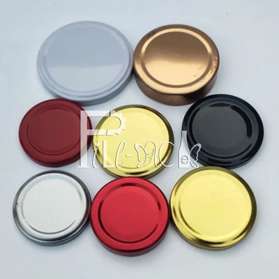 38mm 43mm Juice Glass Bottle Caps Lid 48mm 53mm 58mm Tinplate Metal Screw Cap