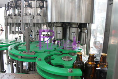 Automatic Glass Bottled Beer Filling Machine , Balanced Pressure Monoblock Filler