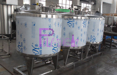 CIP Cleaning System Soft Drink Processing Line Semi Auto With 500L Tank