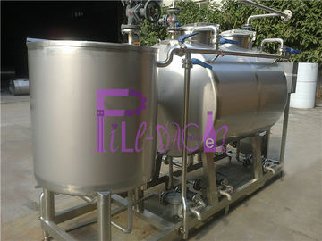 Semiauto CIP Cleaning System 500L Tank For Dairy / Beer / Beverage Processing Line