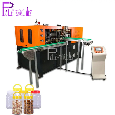 Full Automatic PET Jar Bottle Blowing Machine  2 Cavity Mouth Candy With Preform Hand Feeding