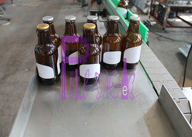 Stainless Steel Bottle Adhesive Labeling Machine PLC Controlled System
