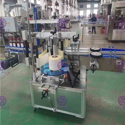 Fully Automatic Stainless Steel 304 Flat Bottle Labeling Machine With 2 Side Adhesive