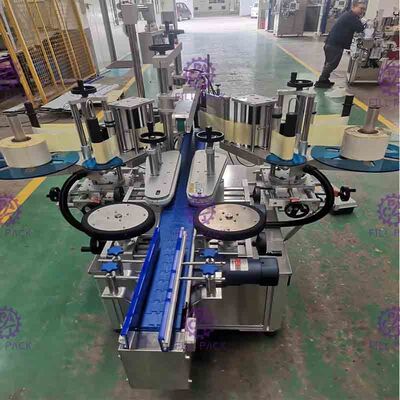 Fully Automatic Stainless Steel 304 Flat Bottle Labeling Machine With 2 Side Adhesive