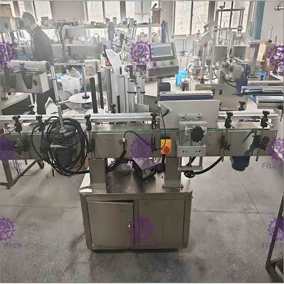 Single Head Adhesive Sticker Labeling Machine 50BPM For Round Bottle