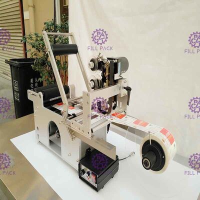 Adhesive Round Bottle Labeling Machine Semi Automatic Bottle Labeler