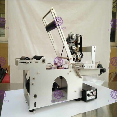 Adhesive Round Bottle Labeling Machine Semi Automatic Bottle Labeler
