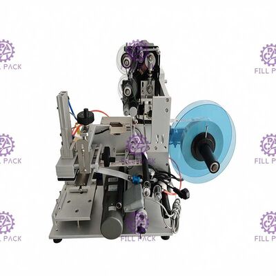 Adhesive Sticker Bottle Labeling Machine 1800BPH Semi Automatic For Square Bottle 3 Sides