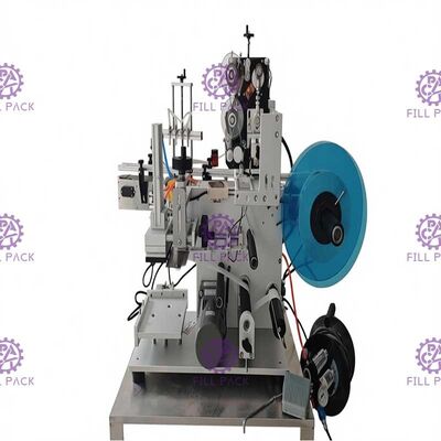 Adhesive Sticker Bottle Labeling Machine 1800BPH Semi Automatic For Square Bottle 3 Sides