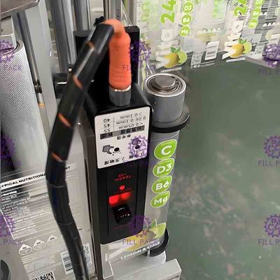 Drink Processing Manual Bottle Labeling Machine For Bottles , Shrinking Tunnel