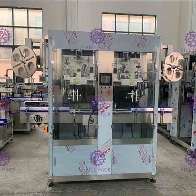 Automatic Double Head PET Bottle Labeling Machine For Both Body Labels