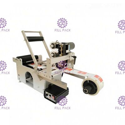 Semi automatic Bottle Labeling Machine for sticker labels with date coding printer