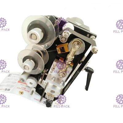 Semi automatic Bottle Labeling Machine for sticker labels with date coding printer