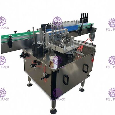 Round Glass Jar Automatic Labeling Machine High Speed Wet Glue