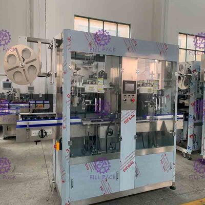 Fully Automatic Bottle Shrink Labeling Machine With Double Head Sleeve Labeling System