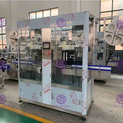 Fully Automatic Bottle Shrink Labeling Machine With Double Head Sleeve Labeling System