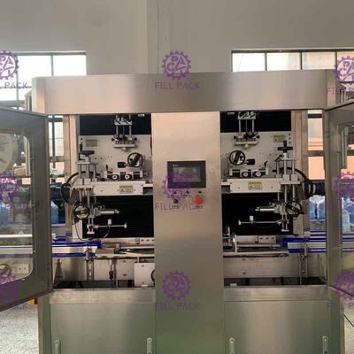 SUS 304 Double Headed Bottle Labeling Machine With High Speed