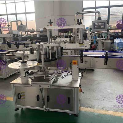 Stainless Steel Bottle Adhesive Labeling Machine PLC Controlled System