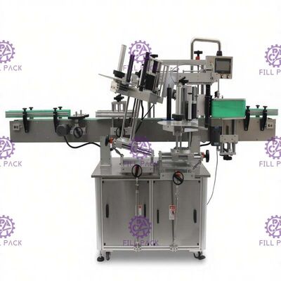 Double Sided Sticker Labeling Machine For Glass Beer Bottle Accuracy +/- 1mm