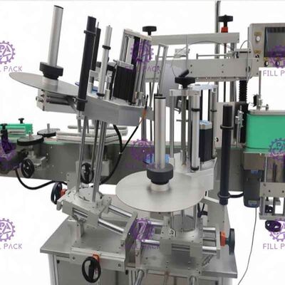 Double Sided Sticker Labeling Machine For Glass Beer Bottle Accuracy +/- 1mm