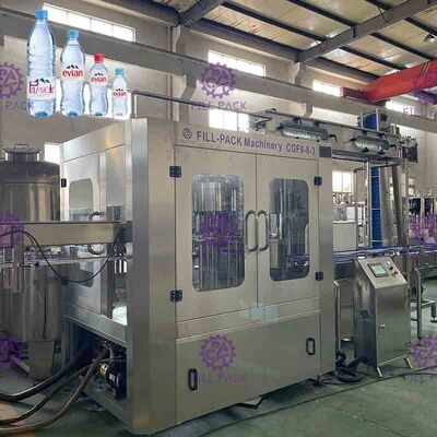 8000BPH Liquid Bottle Filling Machine 3 in 1 Rinsing Filling Capping Machine