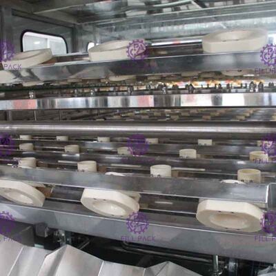 Four Washing Steps Automatic Water Filling Machine With Stainless Steel Chain