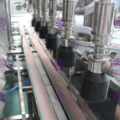 PLC Control Liquid Filling Machines With Stainless Steel Gallon Holder