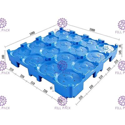 Customized Color 5 Layer Bottom Recycled Plastic Pallet For 5 Gallon Water Bottle
