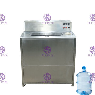 Double Heads Semi Automatic Glass Bottle Cleaning Machine For Beverage Filling Line