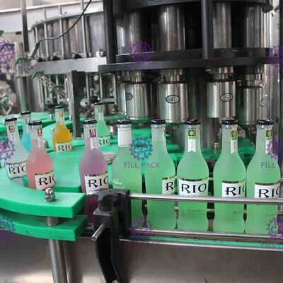3 In 1 Monobloc Glass Bottle Carbonated Drink Filling Machine With Pull Ring Cap