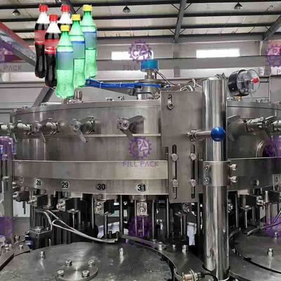Automatic 3 in 1 Soft Drink Bottling Equipment Food Stage Stainless Steel