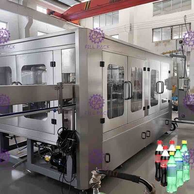 PLC Control 3 in 1 Carbonated Drink Filling Machine For Round 0.3L-2L PET Bottle