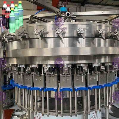 PLC Control 3 in 1 Carbonated Drink Filling Machine For Round 0.3L-2L PET Bottle