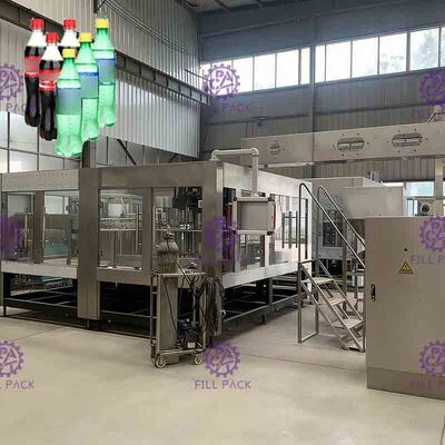 PLC Control 3 in 1 Carbonated Drink Filling Machine for PET Bottles