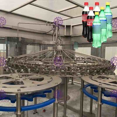 PLC Control 3 in 1 Carbonated Drink Filling Machine for PET Bottles