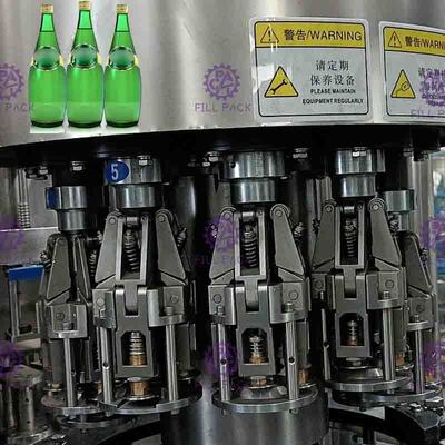 3 In 1 Carbonated Drink Filling Capping Machine Monobloc Glass Bottle With Aluminum Cap
