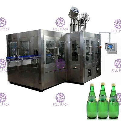 PET Plastic Glass 3 In 1 Monobloc Aerated Drink Beverage Water Bottling Machine / Equipment / Line / Plant / System