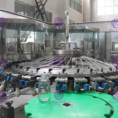3 In 1 Carbonated Drink Filling Capping Machine Monobloc Glass Bottle With Aluminum Cap