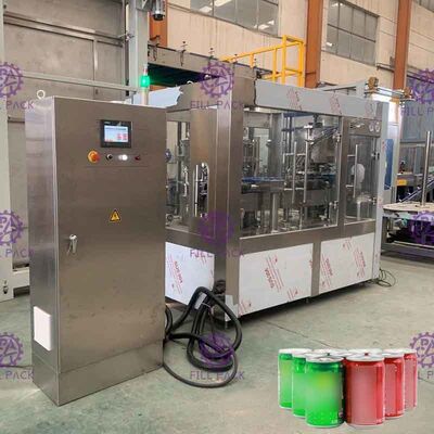 High Speed Coke Filling Machine , 2 In 1 PLC Can Filling Line