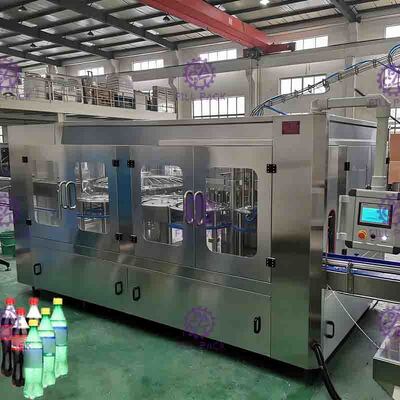 PET Plastic Glass 3 In 1 Monobloc Soft Drink Cola Bottling Machine / Equipment / Line / Plant / System